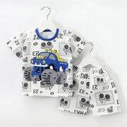 Children's Short Sleeve Pure Cotton Two-piece Suit