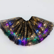 Magical & Luminous  LED Princess Halloween Tutu Skirt Sequins Shiny Skirt