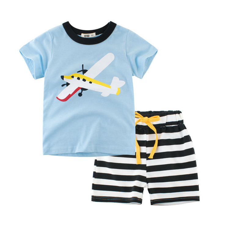 Children's wear new summer children's suit boys' clothing two pieces