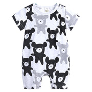 Cartoon doodle baby romper short sleeve baby jumpsuit