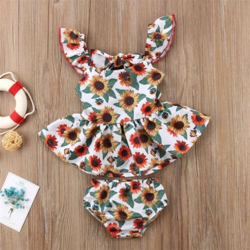 Toddler Girls Clothes Top Dress Set Toddlers Print Dresses