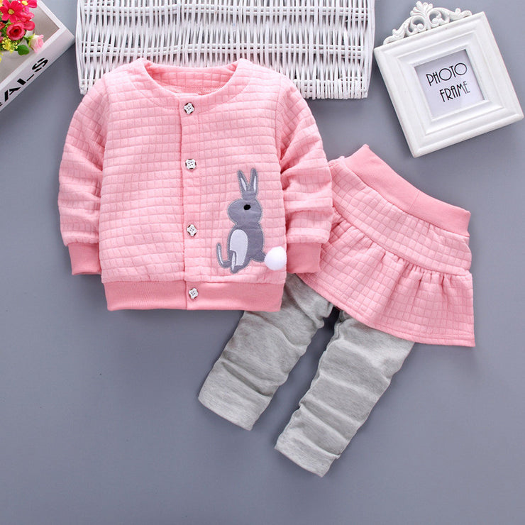 Spring Bunny outfit for Girls' Infants and Toddlers'  Cotton Clothes /Suits