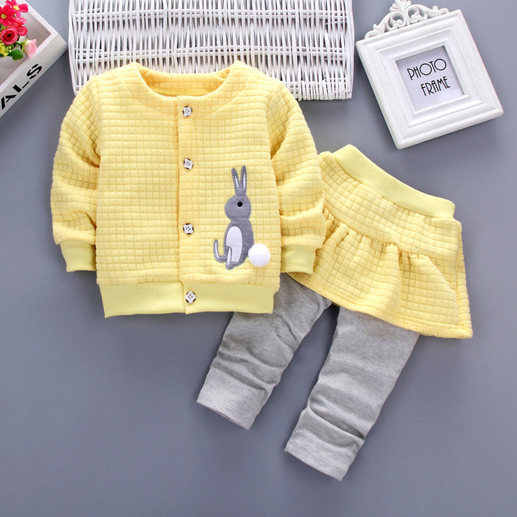 Spring Bunny outfit for Girls' Infants and Toddlers'  Cotton Clothes /Suits