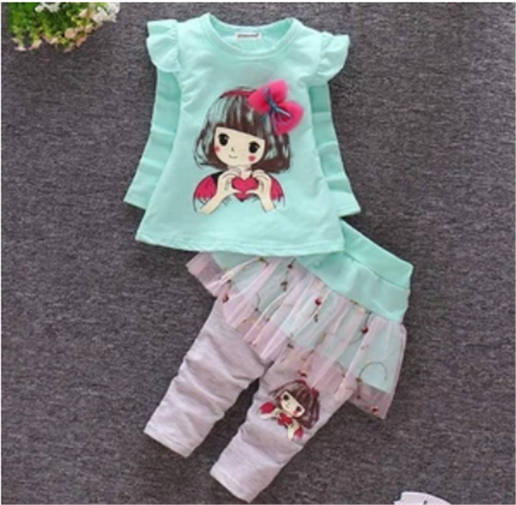 Spring Bunny outfit for Girls' Infants and Toddlers'  Cotton Clothes /Suits