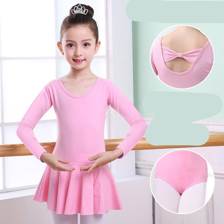 Children's Dance Clothes, Girls' Practice Clothes, Girls Short-sleeved Tutu