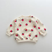 Baby Boys And Girls Strawberry Printed Sweater Suit