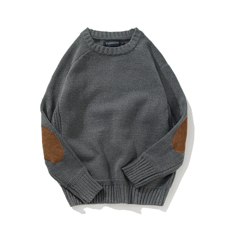 Winter crew neck patch sweater boys clothes