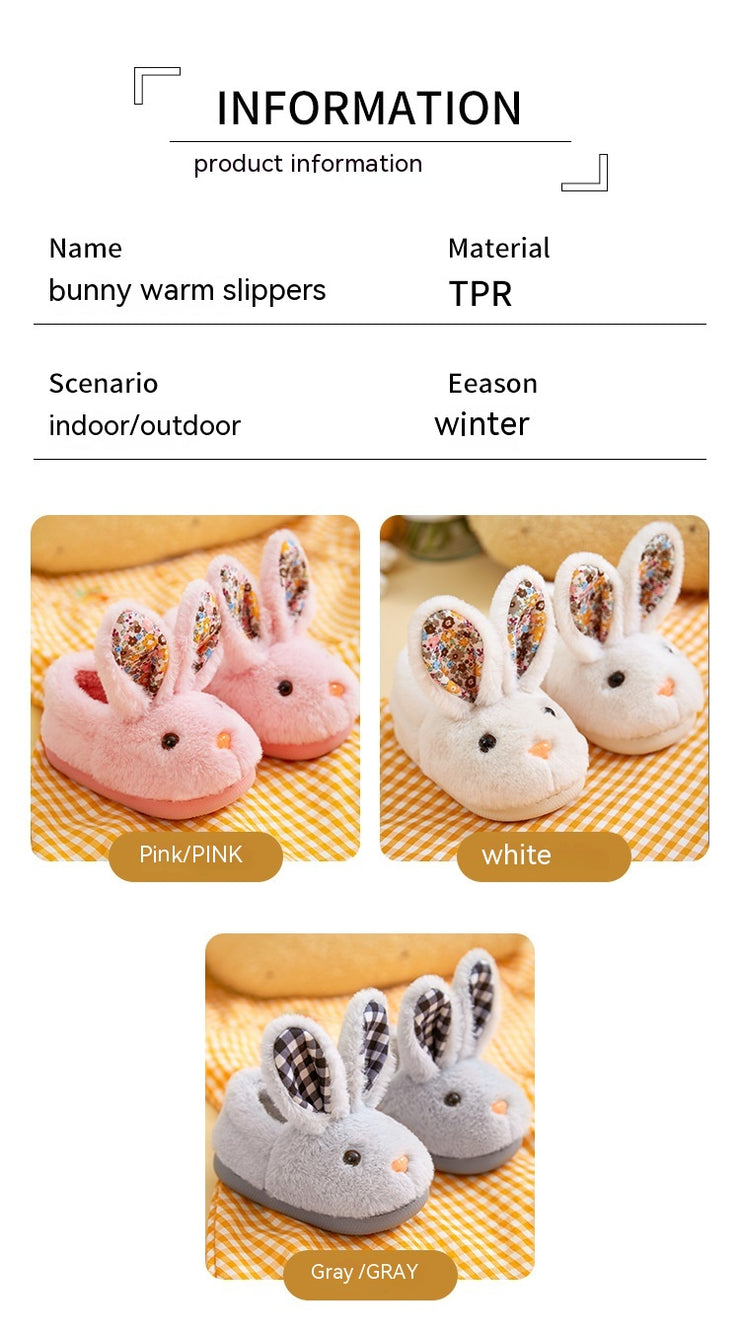 Winter Girls Boys Keep Warm Home Indoor Fluffy Cotton Shoes