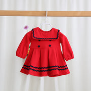 spring new children's version of children's wear, baby dress, girl pure color