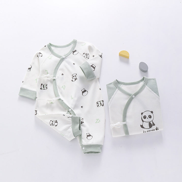 Newborn Clothes Pure Cotton Boneless Baby Jumpsuit Four Seasons Bandage