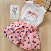 Kids Baby Girls Clothes New Short Sleeve T-Shirt Pants Dress