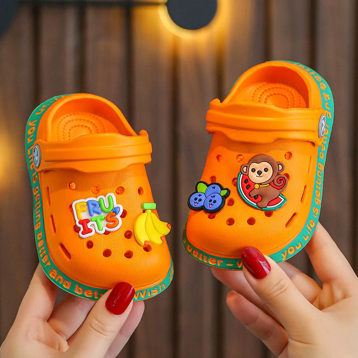 Boy Hole Shoes Baotou Baby Girls Sandals And Slippers Home