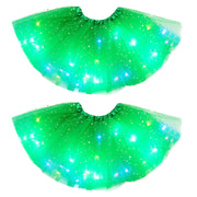 Magical & Luminous  LED Princess Halloween Tutu Skirt Sequins Shiny Skirt