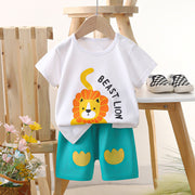 Short-sleeved Suit Pure Cotton Boys' Clothes