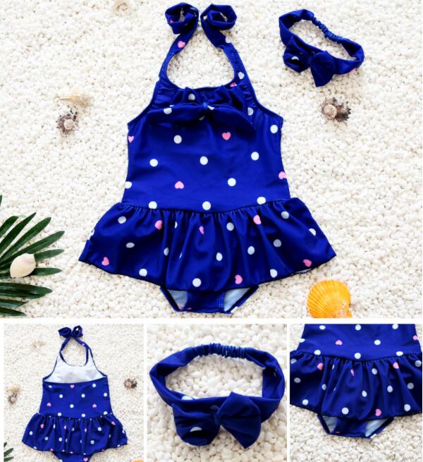 Children's Swimwear Cute Girls Baby One-piece Skirt Infant Small And Medium Dance Clothes