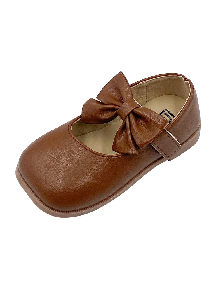 Girls' Autumn Style Bean Shallow Mouth Soft Sole Small Leather Shoes