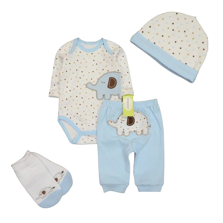 Baby Clothing Set: Cotton 3/4PCS/Lot for Girls & Boys