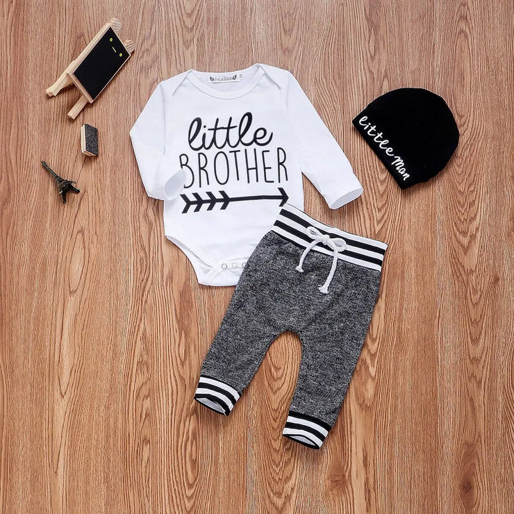 Newborn Baby Boy 3Pcs Cotton Outfit Set"