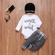 Newborn Baby Boy 3Pcs Cotton Outfit Set"