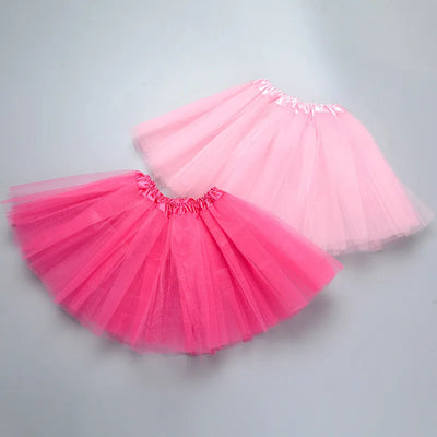 3 Layer Tulle Tutu Skirt for 2-8Y Girls Children Stage Ballet Dance Clothes Perform Party Clothing Bubble Fluffy Skirt for Kids