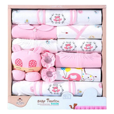 18 Pcs Newborn Baby Girl Clothes Sets 0-6 Months Cotton Infant Girl Set Soft Autumn Baby Boys Clothing Toddler Baby Hat Bib