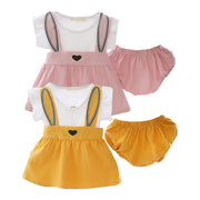 "Adorable Bunny Dress Sets for Newborn Girls (3-24 Months)"