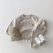 Girls Clothing: Autumn/Winter Baby Girls  Floral Sweatshirt + Pants Set