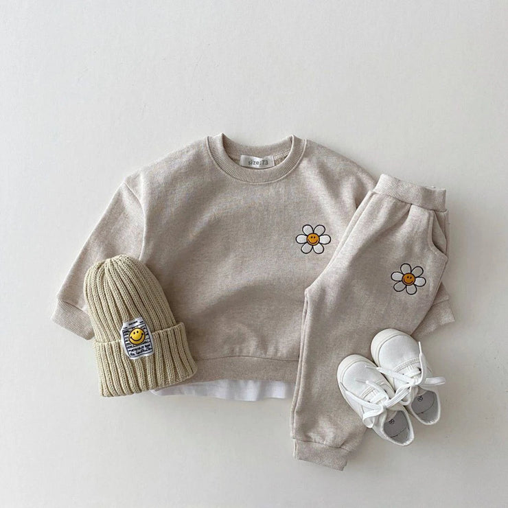 Girls Clothing: Autumn/Winter Baby Girls  Floral Sweatshirt + Pants Set