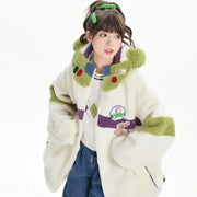 Disney Buzz Lightyear Thickened Hoodie Winter Casual Pullover Boys Girls Harajuku Streetwear Sweatshirts