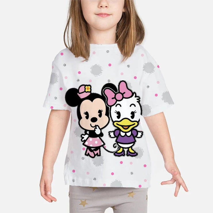 Kids Mickey Mouse Clothing T shirts Print Girls Boys Children Mickey shirt Baby Toddler Tops Cartoon Full Short Sleeves Clothes