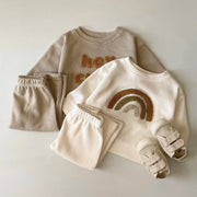 "Autumn Baby Clothes Set: Tops Sweater + Trouser Outfits."