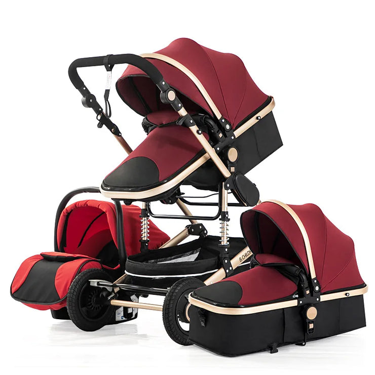 3 in 1 baby stroller Luxury High Landscape baby pram portable baby pushchair multifunctional Newborn Carriage double faced