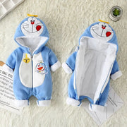 Newborn Baby Boy Girl Doraemon Pooh Bear Clothing Animal Cartoon Hooded