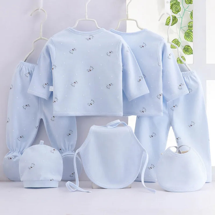 7Piece Spring Newborn Baby Stuff Toddler Clothes Cartoon Cute Cotton T-shirt