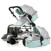 3 in 1 baby stroller Luxury High Landscape baby pram portable baby pushchair multifunctional Newborn Carriage double faced