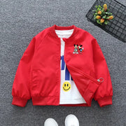 2024 Spring Children Girls Boys Jacket Coat Cartoon Mickey Minnie Mouse Middle And Little Kids Fall Fashion Outerwear Clothing