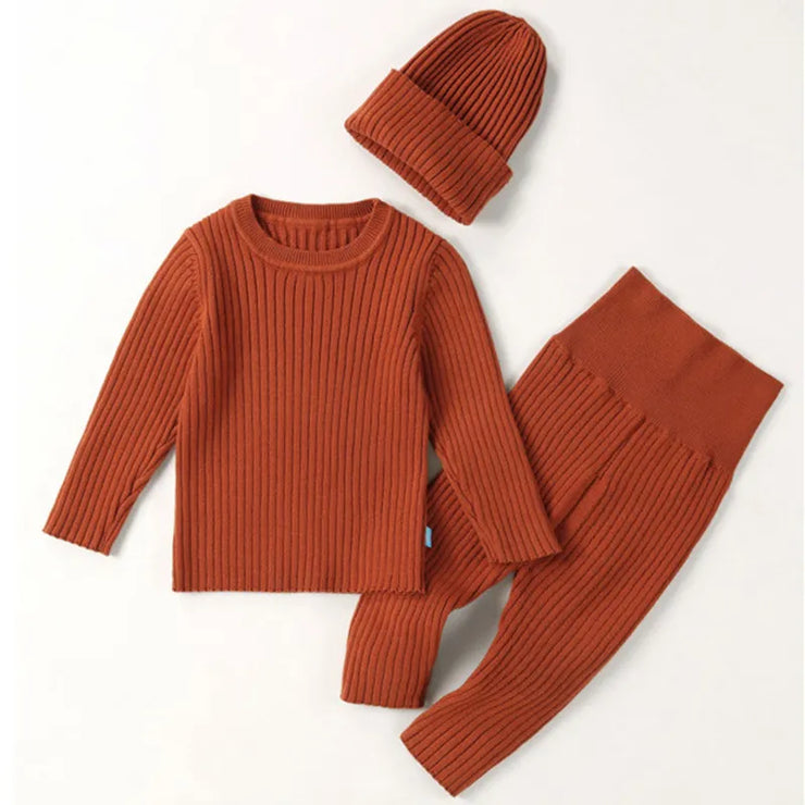 "3pcs Baby Boy or Girl Sweater Sets: Knit Clothing. Tops,Pants