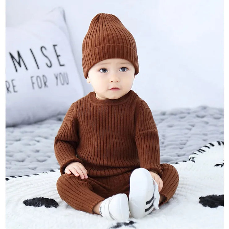 "3pcs Baby Boy or Girl Sweater Sets: Knit Clothing. Tops,Pants