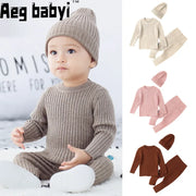 "3pcs Baby Boy or Girl Sweater Sets: Knit Clothing. Tops,Pants