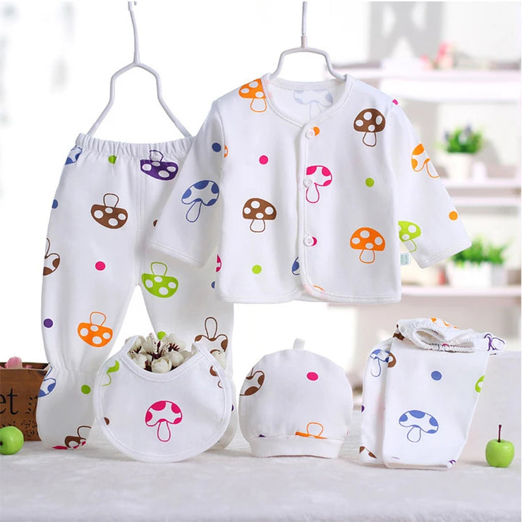 "5Piece Baby Girl Toddler Boy Clothes Cartoon Cute Letter Set BC1150"