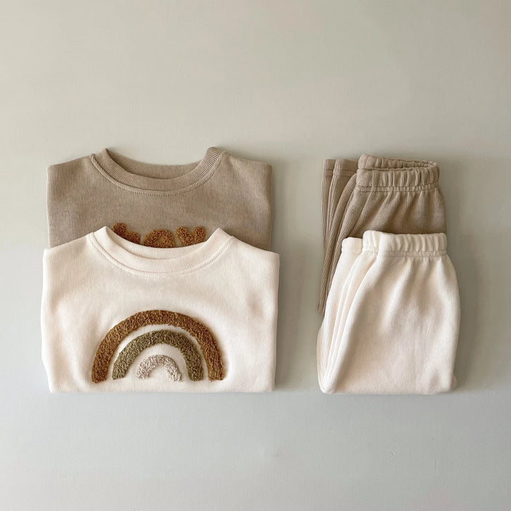 "Autumn Baby Clothes Set: Tops Sweater + Trouser Outfits."