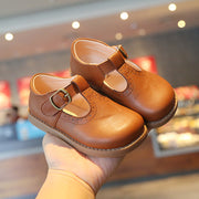 Style Leather Shoes, Soft-soled Velcro, Girls shoes