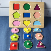 Montessori Early Intelligence Development Children's Educational Toys Hand Holding Puzzle Board