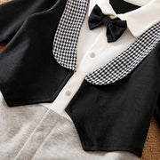 Newborn New Baby New Year's Eve Clothes Gentleman Hundred Hitch Jumpsuit