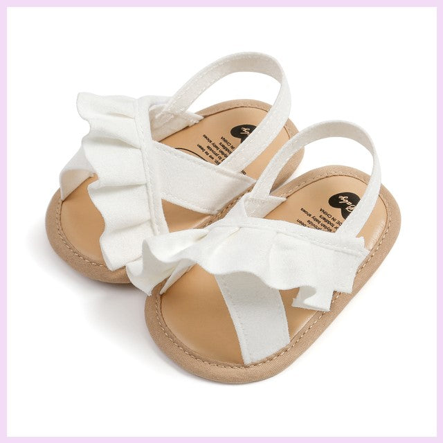 Newborn Infant Baby Girls Shoes Summer Ruffles