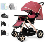 Baby Strollers Can Sit Or Lie Down And Fold Lightly To Absorb Shock