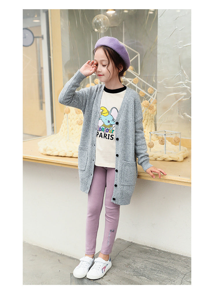 Girls' Leggings In Cotton Outer Wear