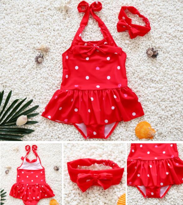 Children's Swimwear Cute Girls Baby One-piece Skirt Infant Small And Medium Dance Clothes