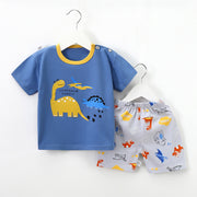 Children's Short Sleeve Pure Cotton Two-piece Suit